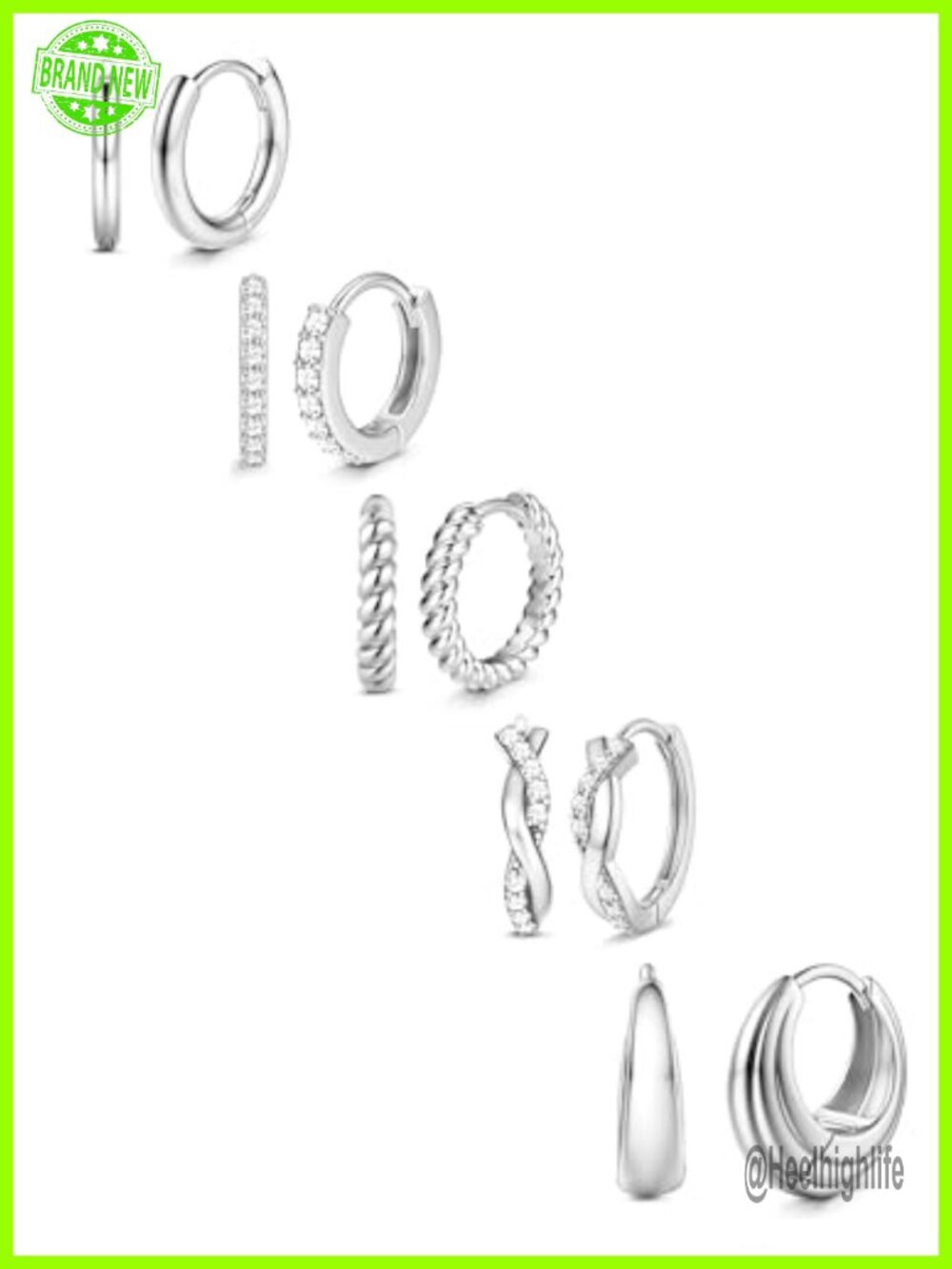 14K Gold Plated Small Hoop Earrings Hypoallergenic Huggie Set